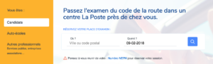 Passer l'examen du code avec la poste