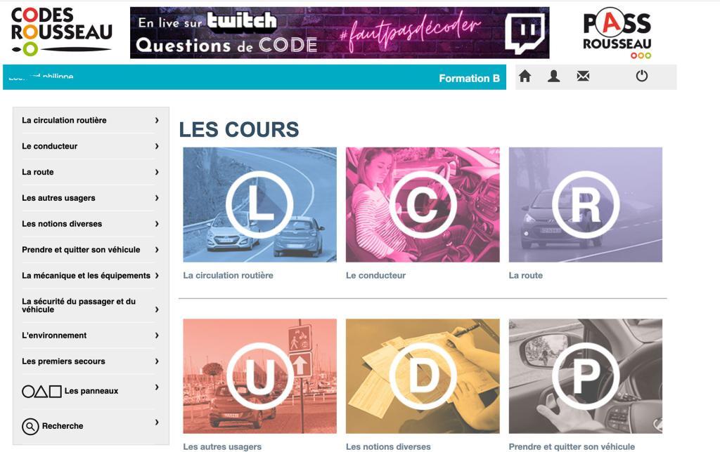 Cours de Codes Rousseau avec Pass Rousseau