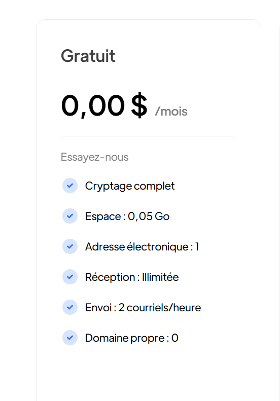 Attention l'espace de réception des emails est réduite sur le plan gratuit de MAILUM et donc il y a beaucoup de problème de non reception de mails pour cause de boite encombrée!